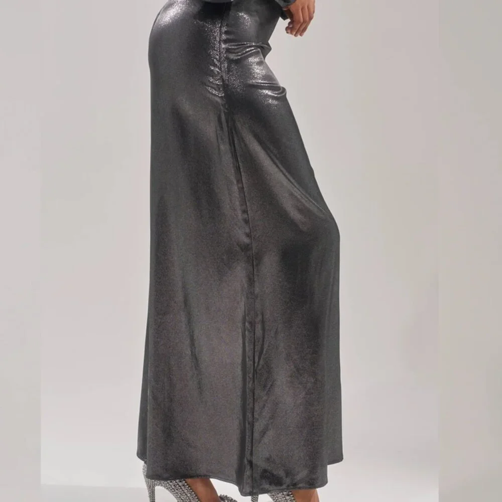 Akira Melinia Metallic Wide Leg Pant - Picture 2 of 4